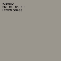 #9B968D - Lemon Grass Color Image
